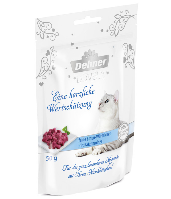Dehner Premium Lovely Katzensnack Eine herzliche Wertschätzung, 12 x 50 g