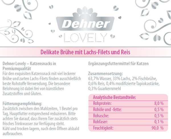 Dehner Premium Lovely Katzensnack Filets in Brühe Rückzugs-Ort, 24 x 40 g
