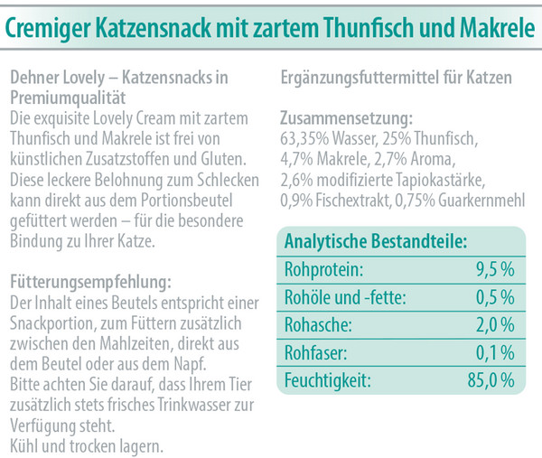 Dehner Premium Lovely Katzensnack Mein Kulinarier, 12 x 6 x 14 g