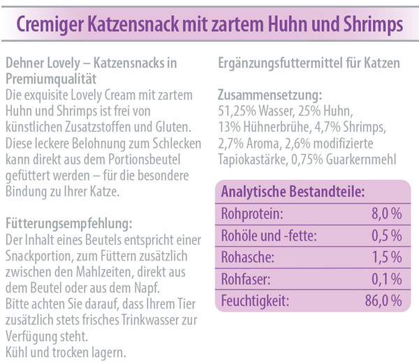 Dehner Premium Lovely Katzensnack Mein Schlemmer, 12 x 6 x 14 g