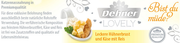 Dehner Premium Lovely Nassfutter für Katzen Bist du müde?, 70 g