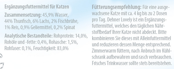 Dehner Premium Lovely Nassfutter für Katzen in Gelee Komm naschen!, 85 g