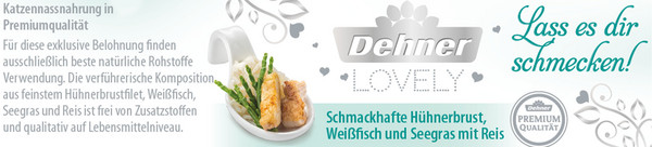 Dehner Premium Lovely Nassfutter für Katzen Lass es dir schmecken!, 70 g