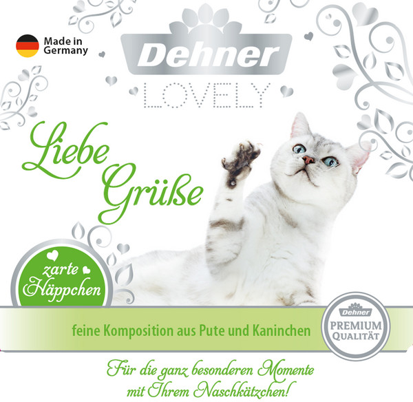 Dehner Premium Lovely Nassfutter für Katzen Liebe Grüße, 100 g