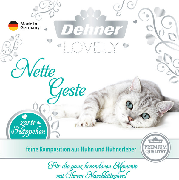 Dehner Premium Lovely Nassfutter für Katzen Nette Geste, 100 g