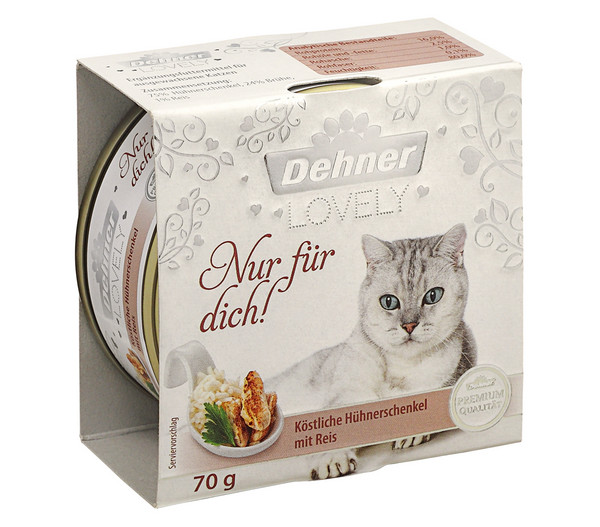 Dehner Premium Lovely Nassfutter für Katzen Nur für dich!, 70 g