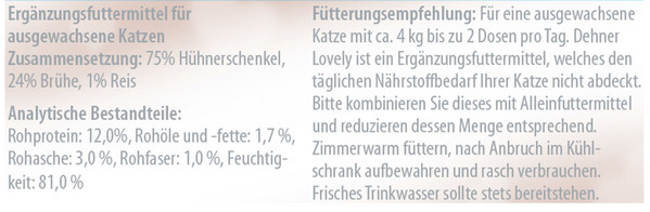 Dehner Premium Lovely Nassfutter für Katzen Nur für dich!, 70 g