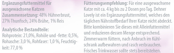 Dehner Premium Lovely Nassfutter für Katzen Schön, dass du da bist!, 70 g