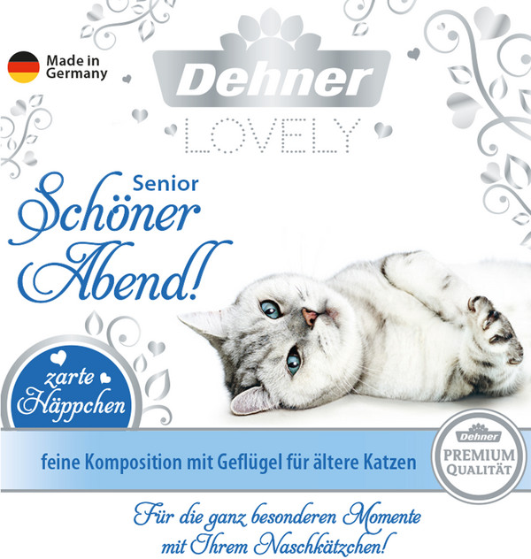 Dehner Premium Lovely Nassfutter für Katzen Senior Schöner Abend, 100 g