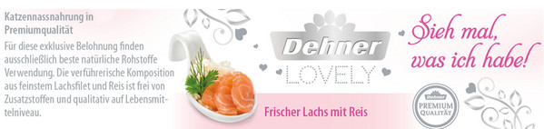 Dehner Premium Lovely Nassfutter für Katzen Sieh mal, was ich habe!, 70 g