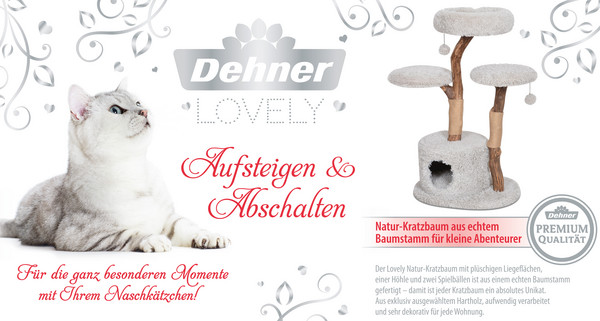 Dehner Premium Lovely Natur-Kratzbaum Aufsteigen & Abschalten, ca. B60/H100-110/T45 cm