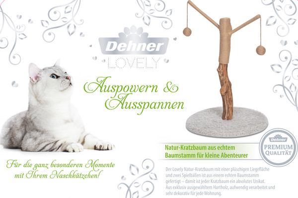 Dehner Premium Lovely Natur-Kratzbaum Auspowern & Ausspannen