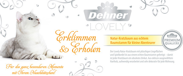 Dehner Premium Lovely Natur-Kratzbaum Erklimmen & Erholen, ca. B40/H99-109/T50 cm