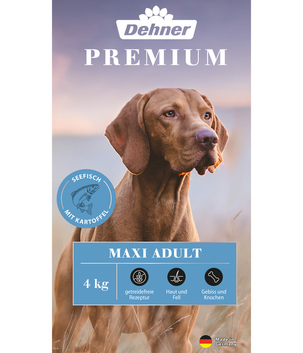 Dehner Premium Trockenfutter für Hunde Maxi Adult, Seefisch mit Kartoffel