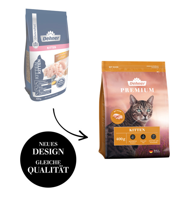 Dehner Premium Trockenfutter für Katzen Kitten, Huhn
