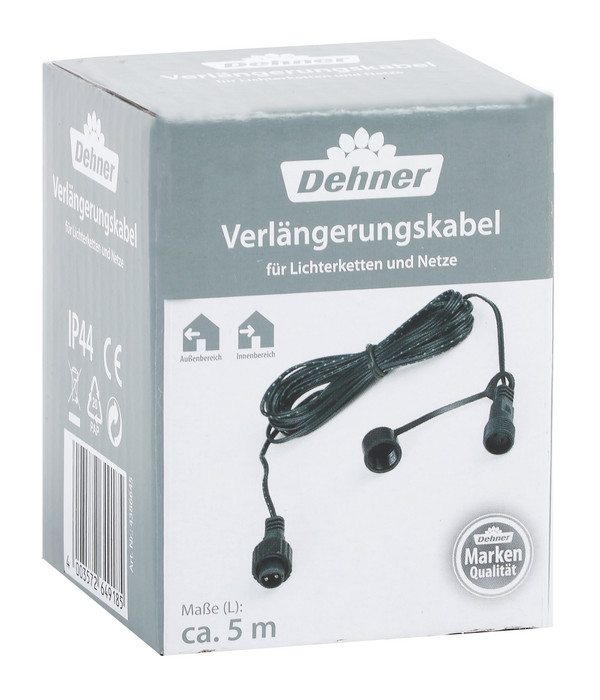 Dehner Verlängerungskabel für LED-Lichterketten, ca. L500 cm