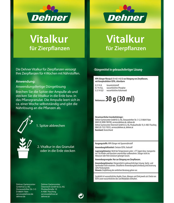Dehner Vitalkur für Zierpflanzen, flüssig, 30 ml