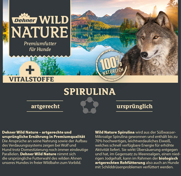 Dehner Wild Nature BARF-Ergänzungsfutter für Hunde Spirulina