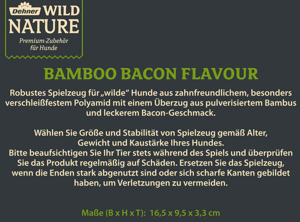 Dehner Wild Nature Hundespielzeug Bamboo Bacon Flavour, ca. B16,5/H9,5/T3,3 cm