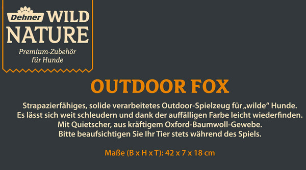 Dehner Wild Nature Hundespielzeug Outdoor Fox