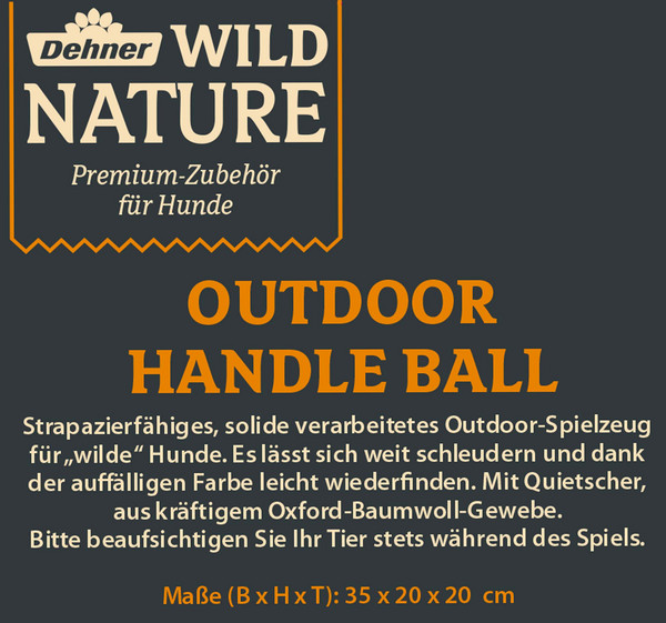 Dehner Wild Nature Hundespielzeug Outdoor Handle Ball