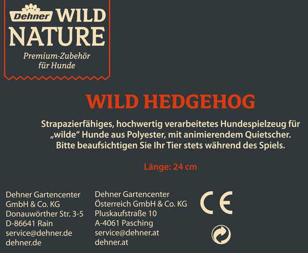 Dehner Wild Nature Hundespielzeug Wild Hedgehog