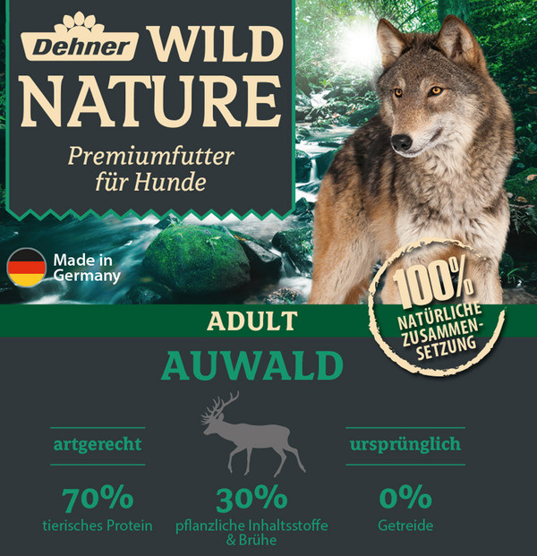 Dehner Wild Nature Nassfutter für Hunde Auwald Adult, 150 g