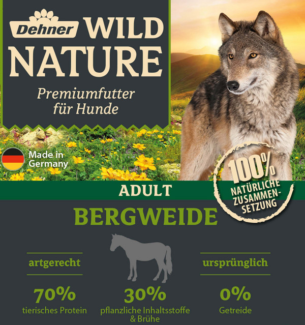 Dehner Wild Nature Nassfutter für Hunde Bergweide Adult