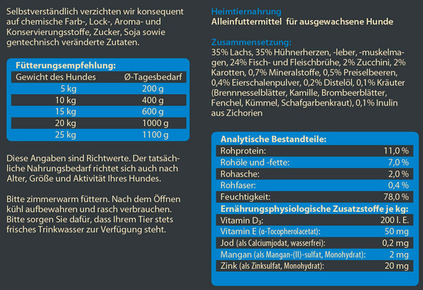 Dehner Wild Nature Nassfutter für Hunde Gebirgssee Adult, 400 g/800 g