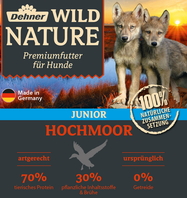 Dehner Wild Nature Nassfutter für Hunde Hochmoor Junior, 150 g