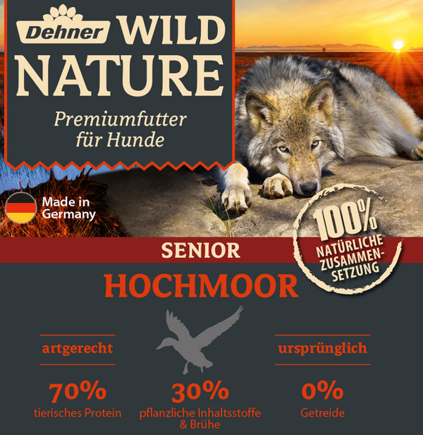 Dehner Wild Nature Nassfutter für Hunde Hochmoor Senior, 150 g