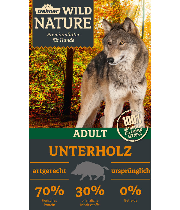 Dehner Wild Nature Trockenfutter für Hunde Unterholz Adult