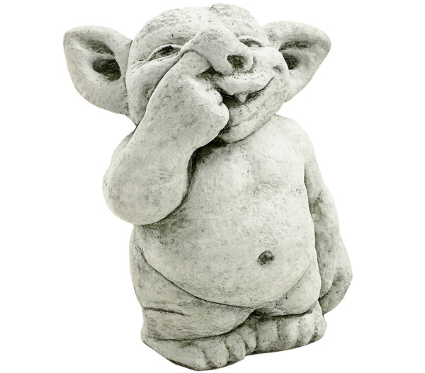 Denscho Stein-Troll Finger in der Nase, 19 x 26 x 32 cm