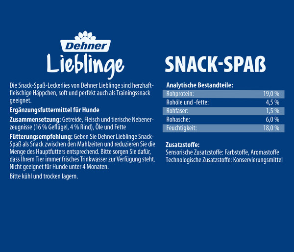 Dehner Lieblinge Hundesnack Snack-Spaß Duo Bones, 150 g