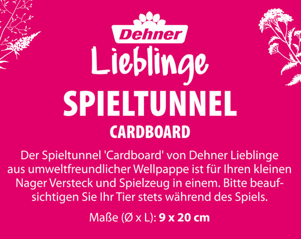 Dehner Lieblinge Spieltunnel Cardboard, braun, ca. Ø9/L20 cm