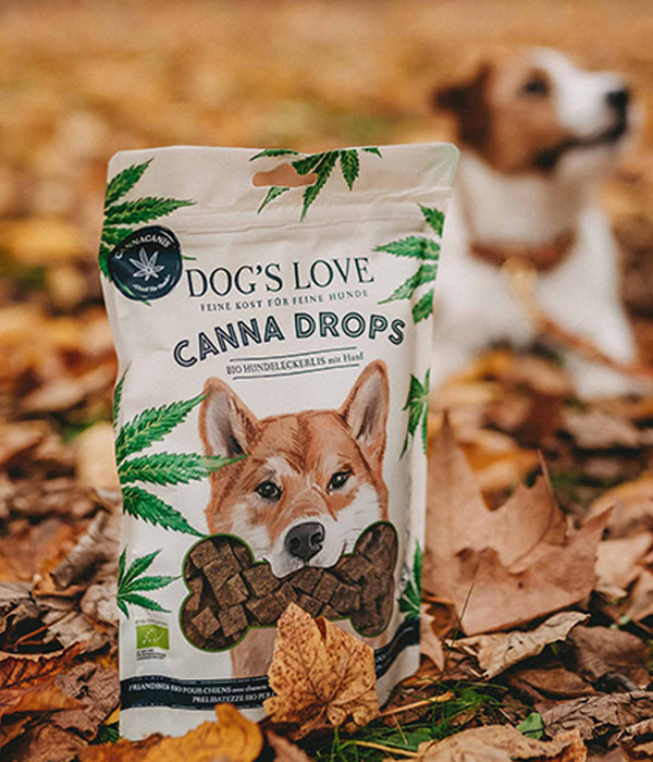 DOG'S LOVE Hundesnack Canna Drops, 150 g