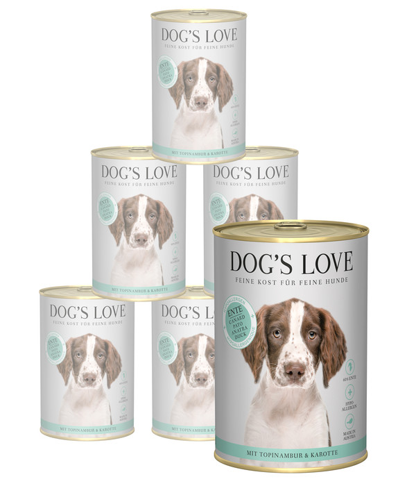 DOG'S LOVE Nassfutter für Hunde Hypoallergen, 6 x 400 g