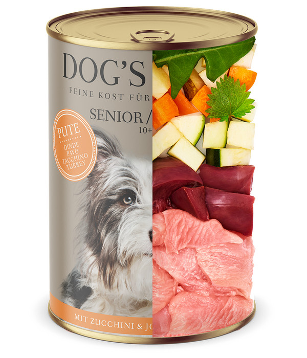 DOG'S LOVE Nassfutter für Hunde Senior, 6 x 800 g