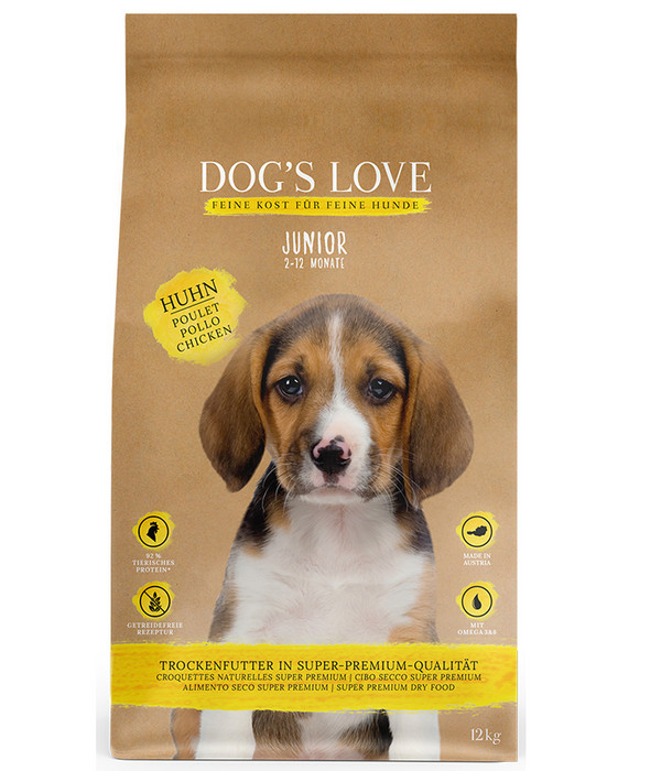 DOG'S LOVE Trockenfutter für Hunde Junior