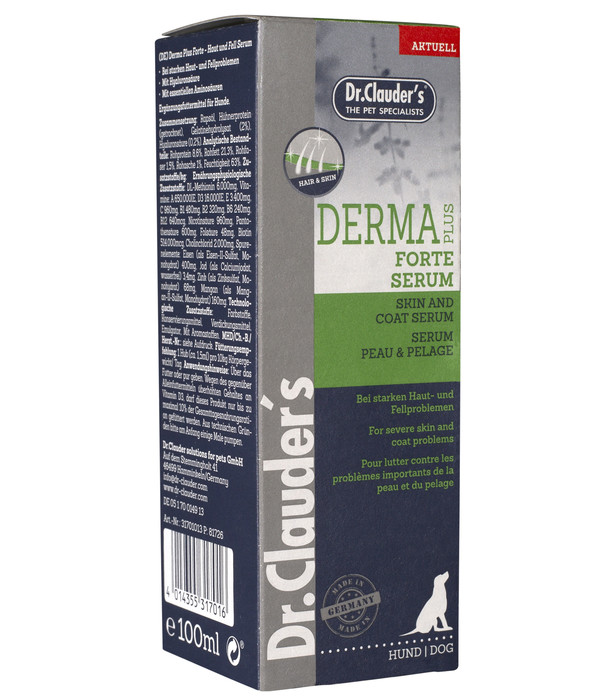 Dr. Clauder’s® Ergänzungsfutter für Hunde Derma Plus Forte Serum Hair & Skin, 100 ml