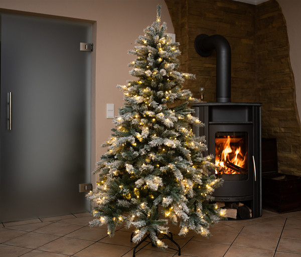 Evergreen Classics™ künstlicher LED-Weihnachtsbaum Fichte gefrostet, ca. H180 cm