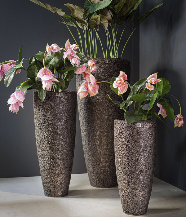 fleur ami Kunststoff-Vase Coral, konisch, bronze