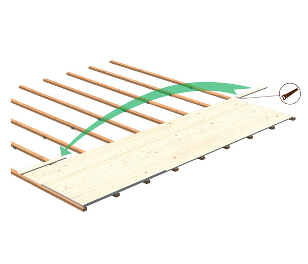 Palmako Fußboden für Gartenhaus Klara, ca. 17 m²