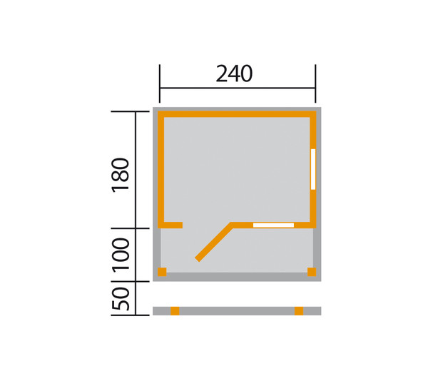 Weka Gartenhaus Nature 1, ca. B287/H251/T331 cm