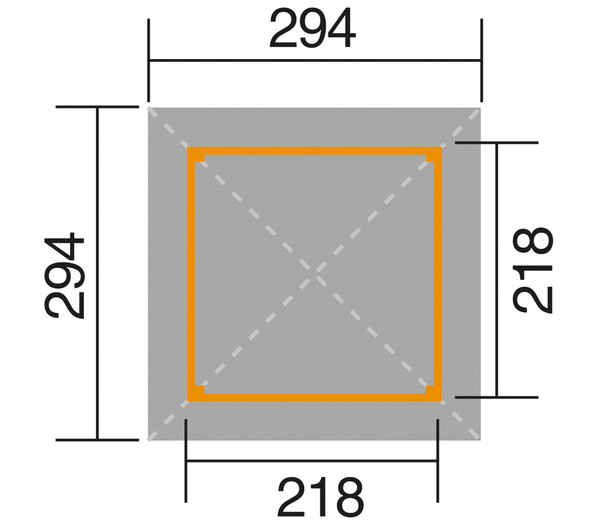 Weka Gartenoase 651 mit Dachaufsatz, ca. B294/H312/T294 cm