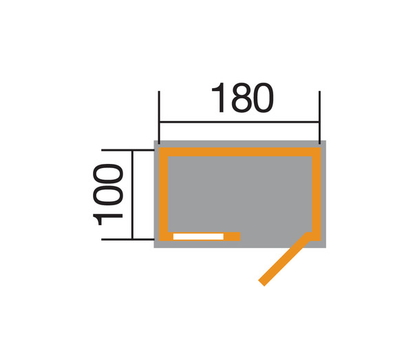 Weka Gerätehaus 345 Gr. 1, ca. B205/H217/T129 cm