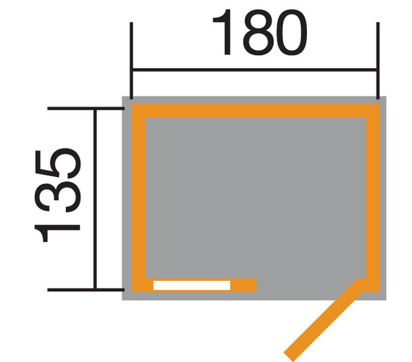 Weka Gerätehaus 345 Gr. 2, ca. B205/H217/T158 cm