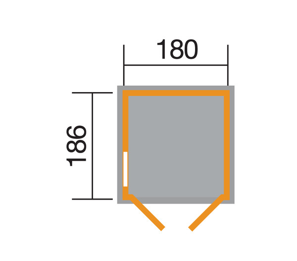 Weka Gerätehaus 346 Gr. 3, ca. B205/H217/T206 cm