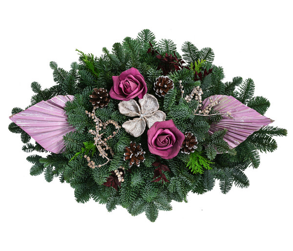 Grabbukett, oval, rosa, ca. B60/H15/T30 cm
