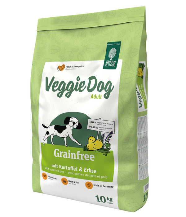 GREEN PETFOOD Trockenfutter für Hunde VeggieDog Grainfree Adult, Kartoffel & Erbse